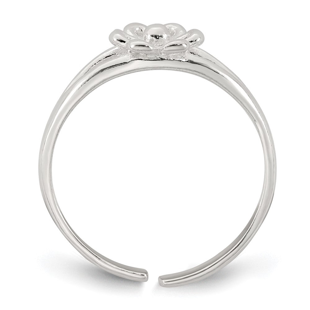 Sterlingsilber Poliert Blume Zehenring