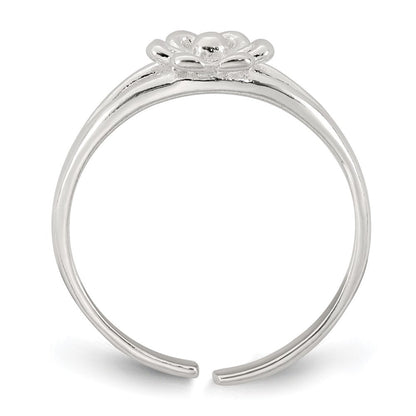 Sterlingsilber Poliert Blume Zehenring