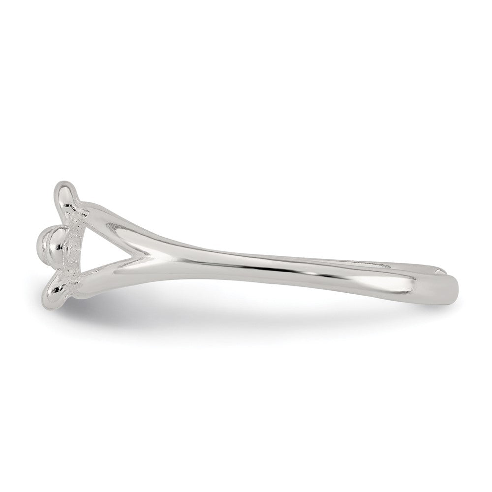 Sterlingsilber Poliert Blume Zehenring
