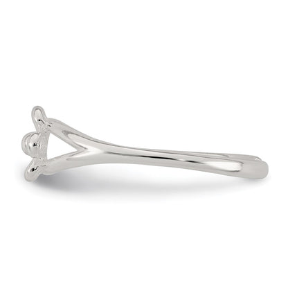 Sterlingsilber Poliert Blume Zehenring