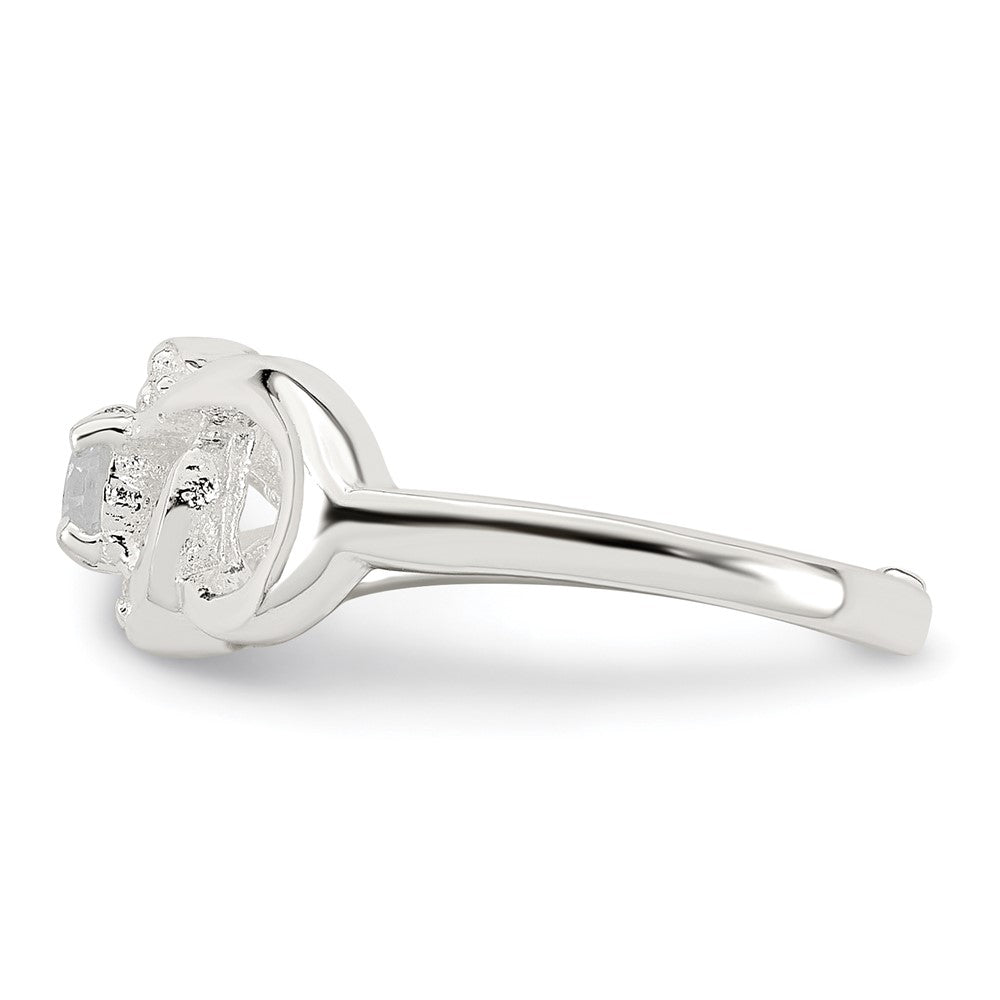 Sterlingsilber Poliert Zirkonia Fantasie Zehenring
