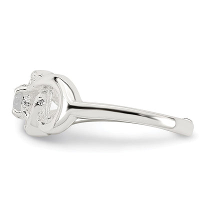 Sterlingsilber Poliert Zirkonia Fantasie Zehenring