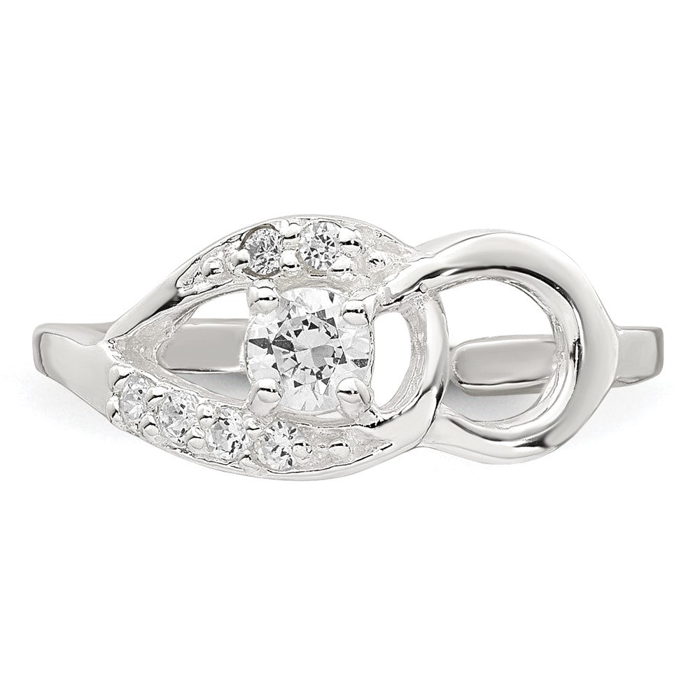 Sterlingsilber Poliert Zirkonia Fantasie Zehenring