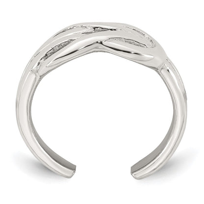 Sterlingsilber Poliert Knoten Unendlichkeit Verstellbar Zehenring