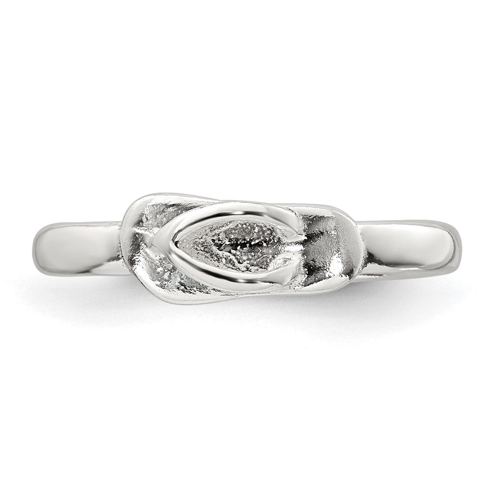 Sterlingsilber Poliert Flip Flop Zehenring