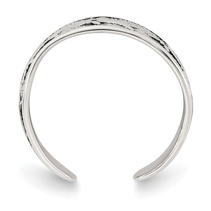 Sterlingsilber Poliert und Antikisiert Delfin Zehenring