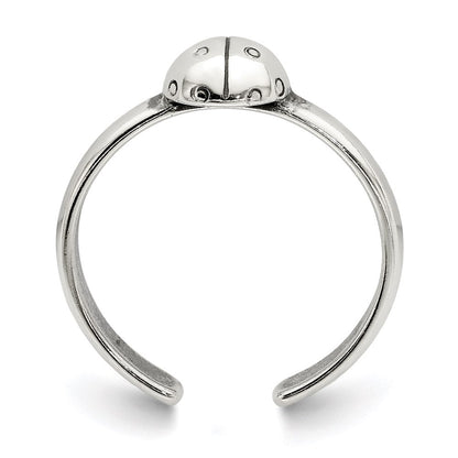 Sterlingsilber Antikisiert Marienkäfer Zehenring