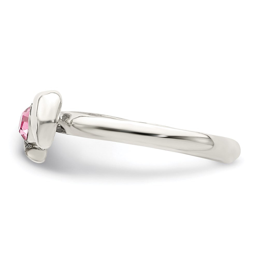Sterlingsilber Antikisiert Rosa Zirkonia Delfin Zehenring