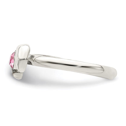 Sterlingsilber Antikisiert Rosa Zirkonia Delfin Zehenring
