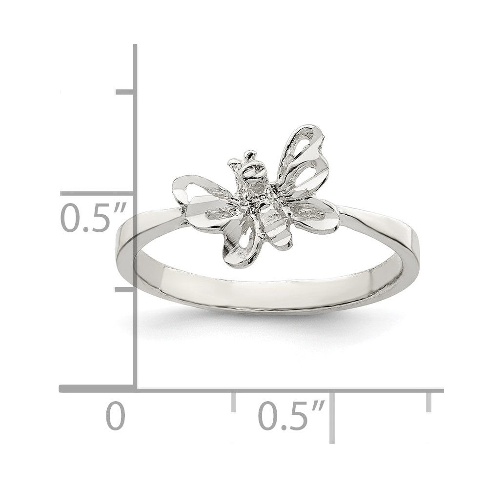 Sterlingsilber Schmetterling Ring