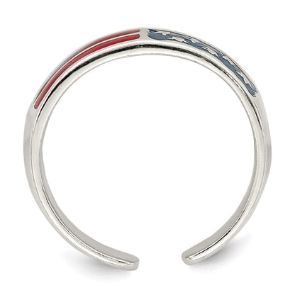 Sterlingsilber Emailliert Flag Zehenring