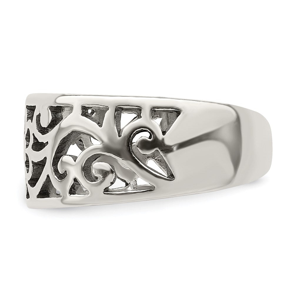 Sterlingsilber Antikisiert Blumen Zehenring