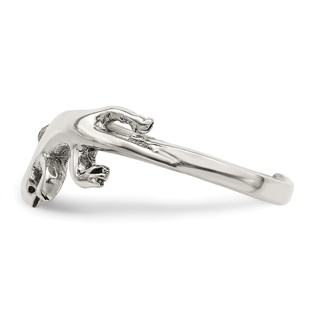 Sterlingsilber Antikisiert Lizard Zirkonia Zehenring