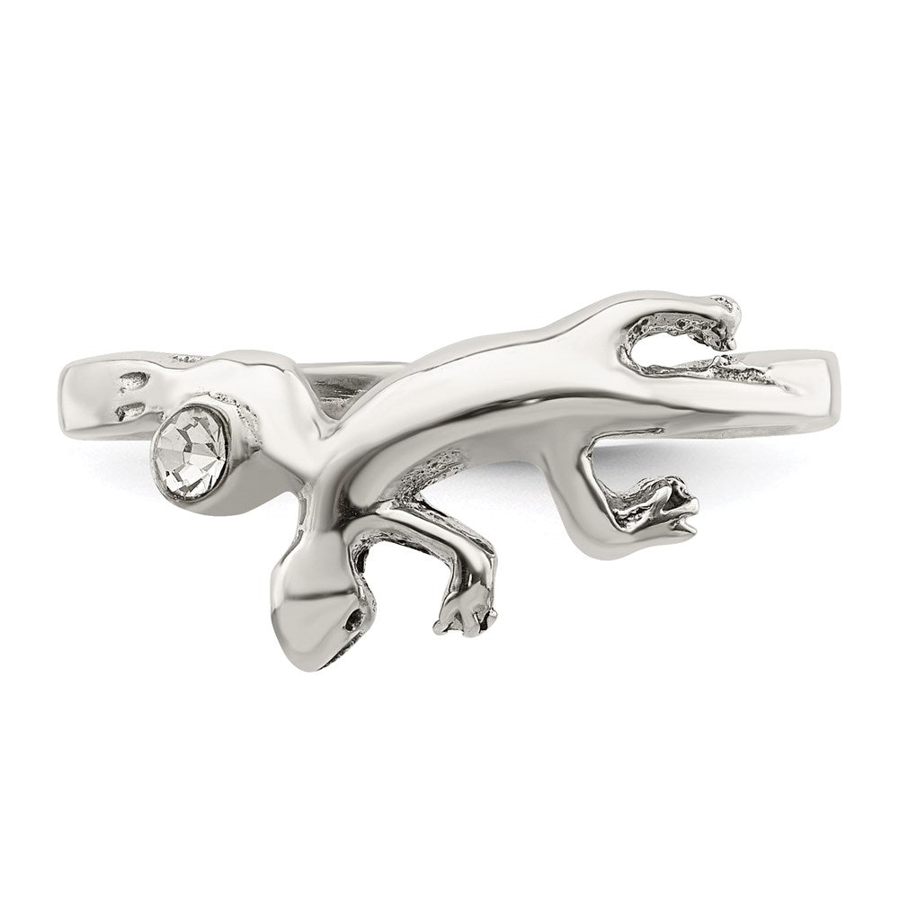 Sterlingsilber Antikisiert Lizard Zirkonia Zehenring