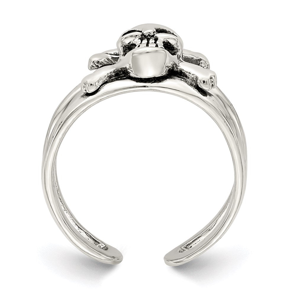 Sterlingsilber Antikisiert Totenkopf Zehenring