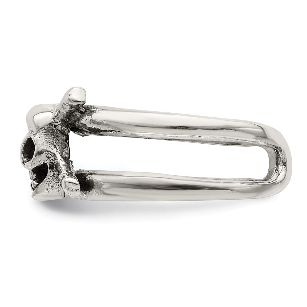 Sterlingsilber Antikisiert Totenkopf Zehenring