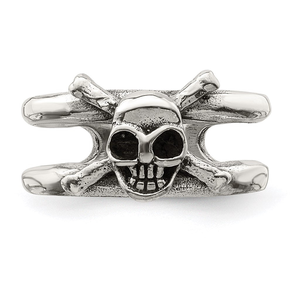 Sterlingsilber Antikisiert Totenkopf Zehenring