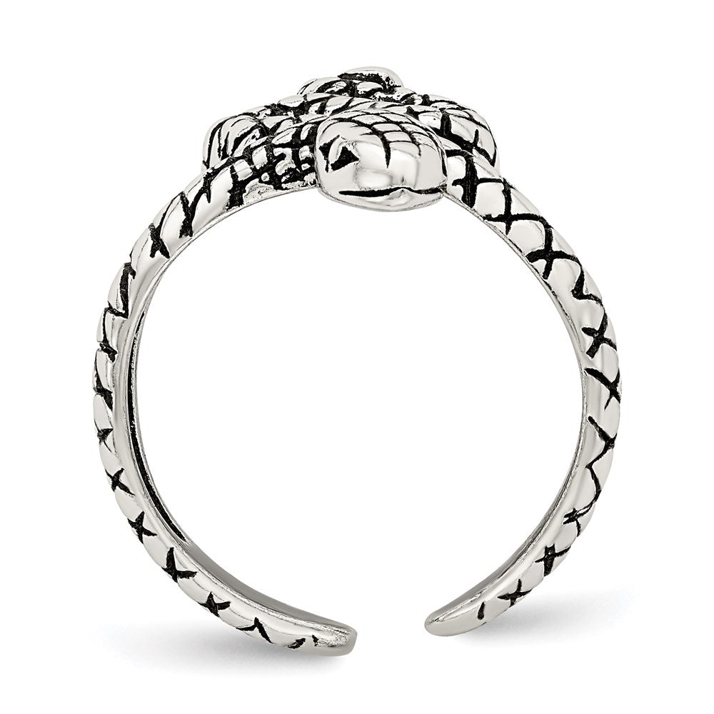 Sterlingsilber Antikisiert Schlange Zehenring