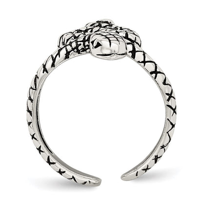 Sterlingsilber Antikisiert Schlange Zehenring
