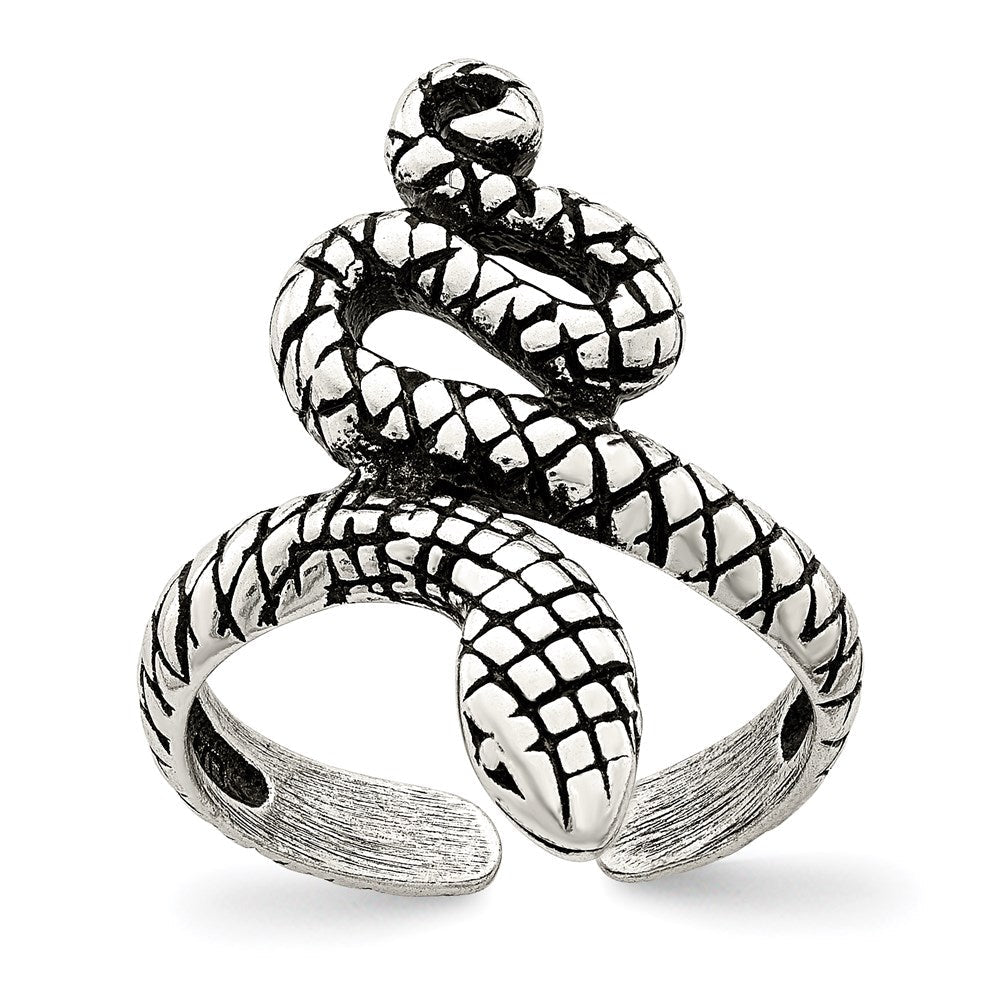 Sterlingsilber Antikisiert Schlange Zehenring