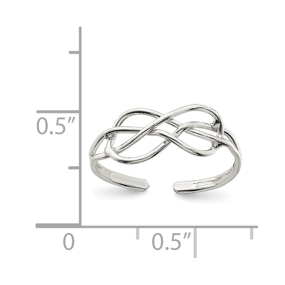 Sterlingsilber Massiv Zehenring