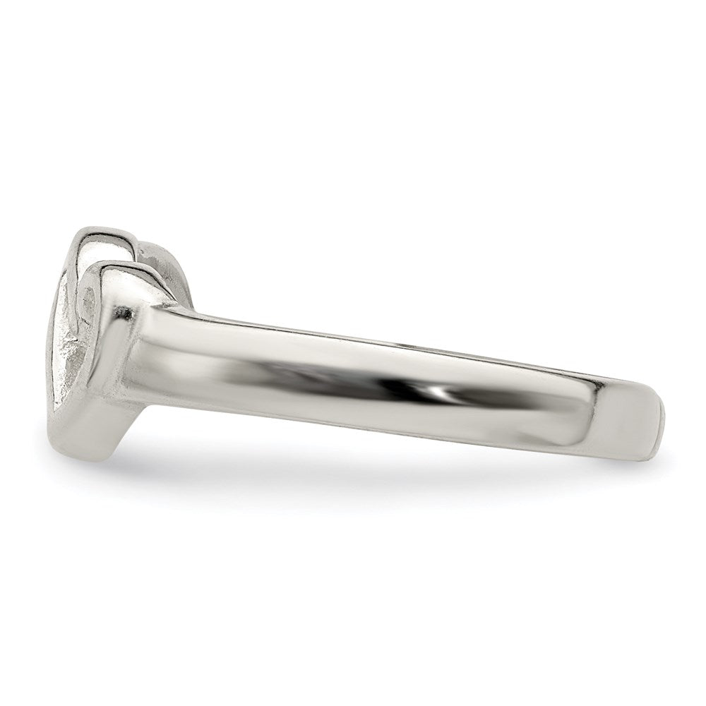 Sterlingsilber Massiv Herz Zehenring
