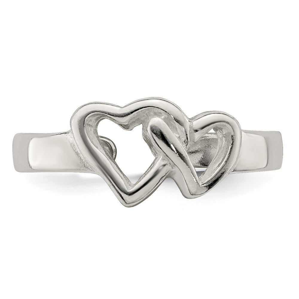 Sterlingsilber Massiv Herz Zehenring
