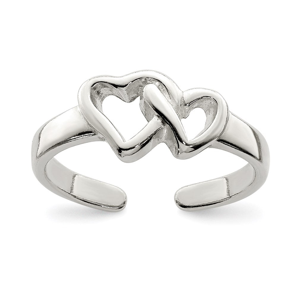 Sterlingsilber Massiv Herz Zehenring