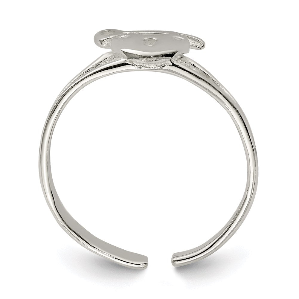 Sterlingsilber Herz Schloss & Key Zehenring