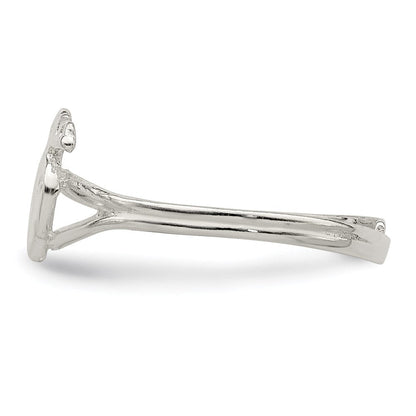 Sterlingsilber Herz Schloss & Key Zehenring