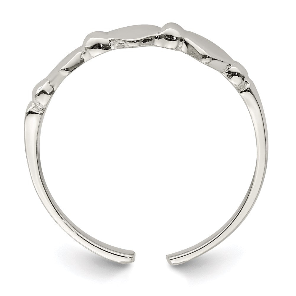 Sterlingsilber Herzen Zehenring