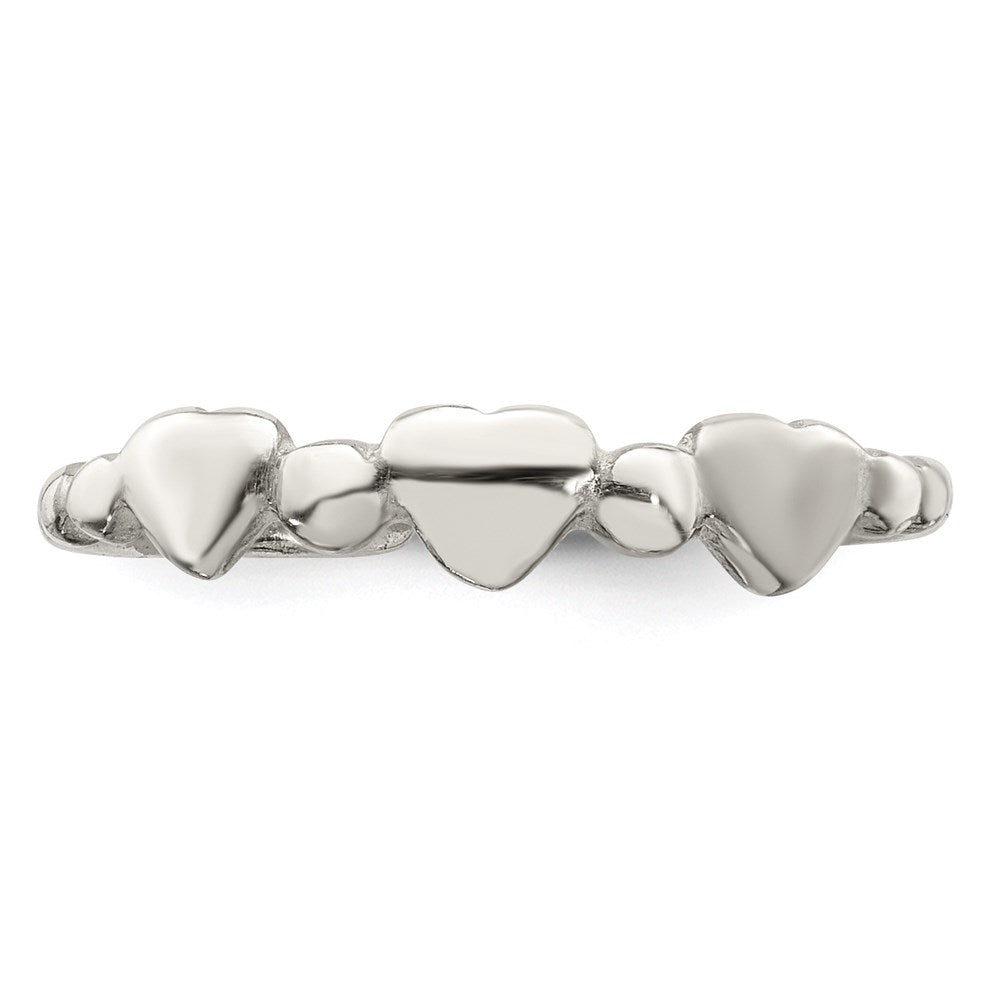 Sterlingsilber Herzen Zehenring