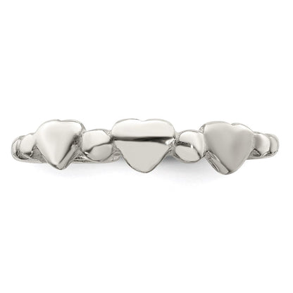 Sterlingsilber Herzen Zehenring