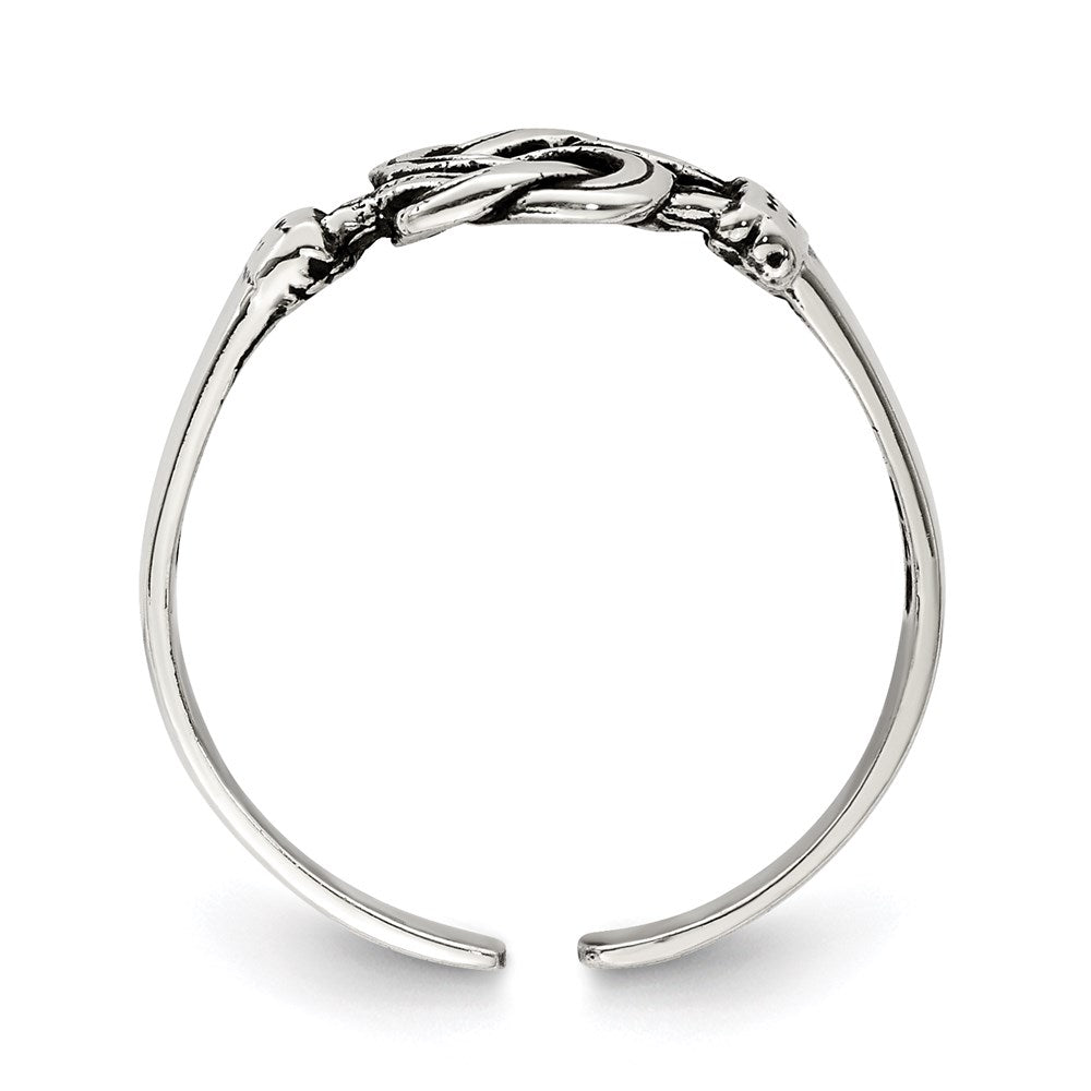 Sterlingsilber Antikisiert Liebe Knoten Zehenring