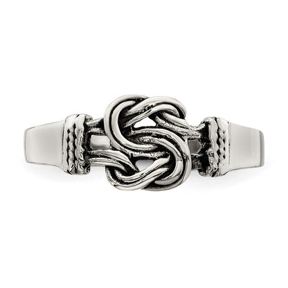 Sterlingsilber Antikisiert Liebe Knoten Zehenring