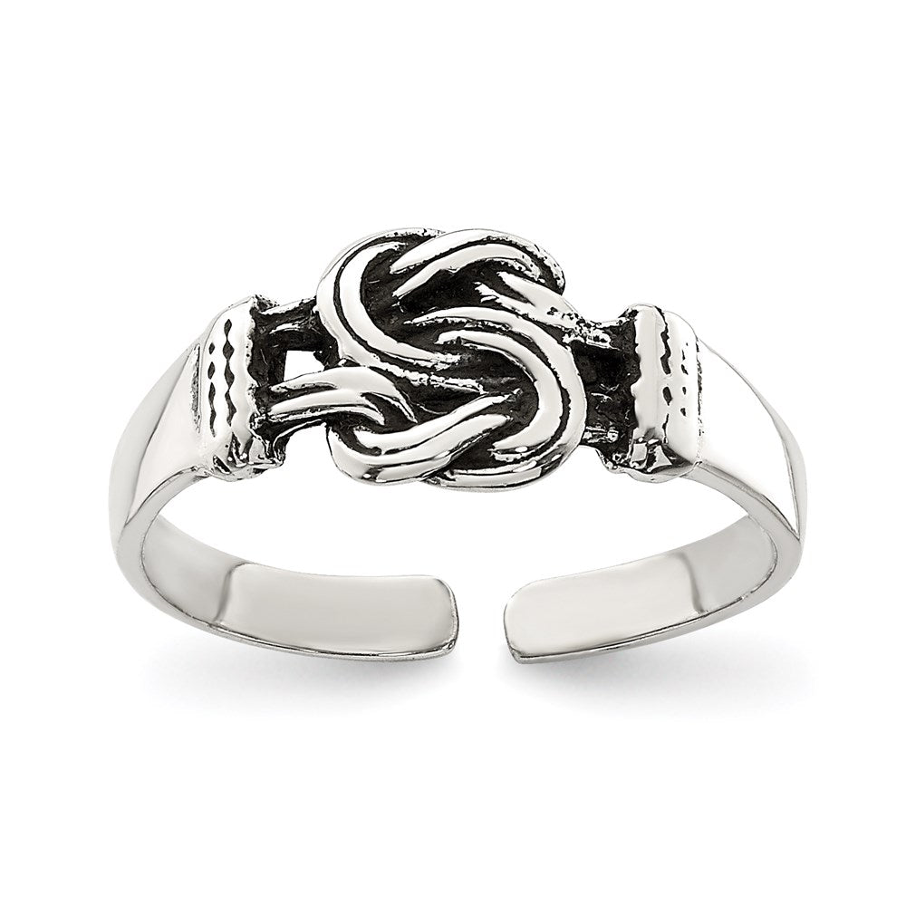 Sterlingsilber Antikisiert Liebe Knoten Zehenring