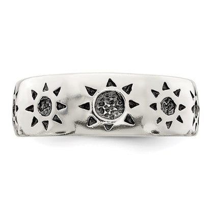Sterlingsilber Antikisiert Sonne Zehenring