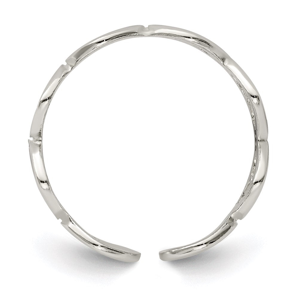 Sterlingsilber Ausgeschnitten Herzen Zehenring