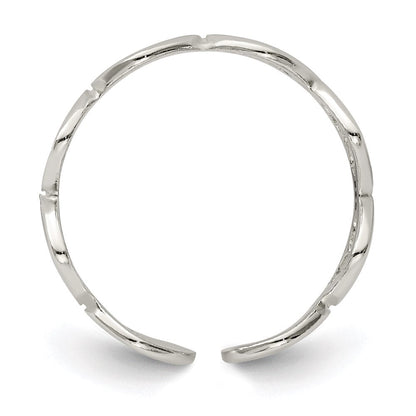 Sterlingsilber Ausgeschnitten Herzen Zehenring