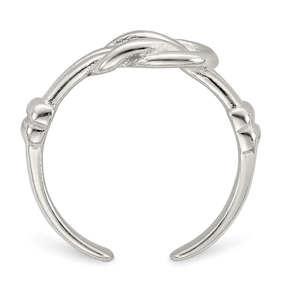 Sterlingsilber Liebe Knoten Zehenring