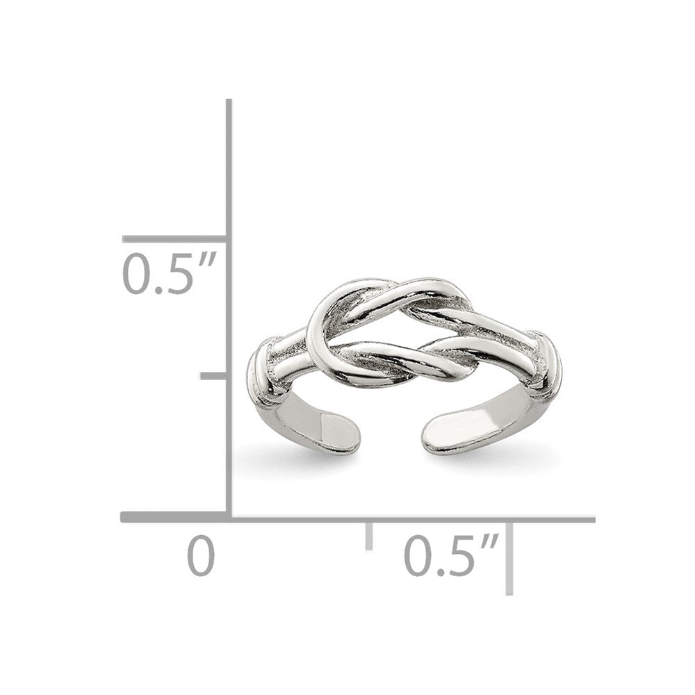 Sterlingsilber Liebe Knoten Zehenring