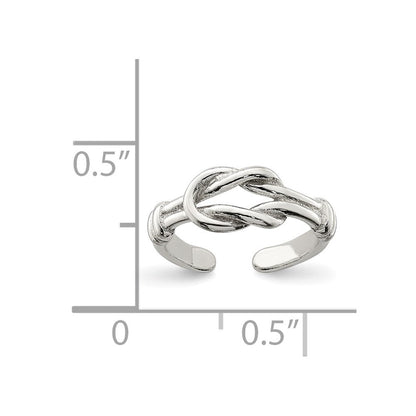 Sterlingsilber Liebe Knoten Zehenring
