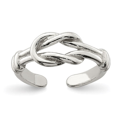 Sterlingsilber Liebe Knoten Zehenring