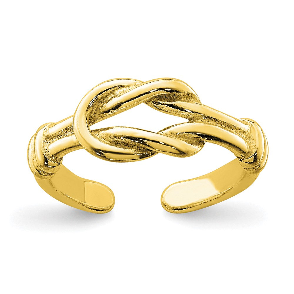 Vergoldet Sterlingsilber Silberfarben Liebe Knoten Zehenring