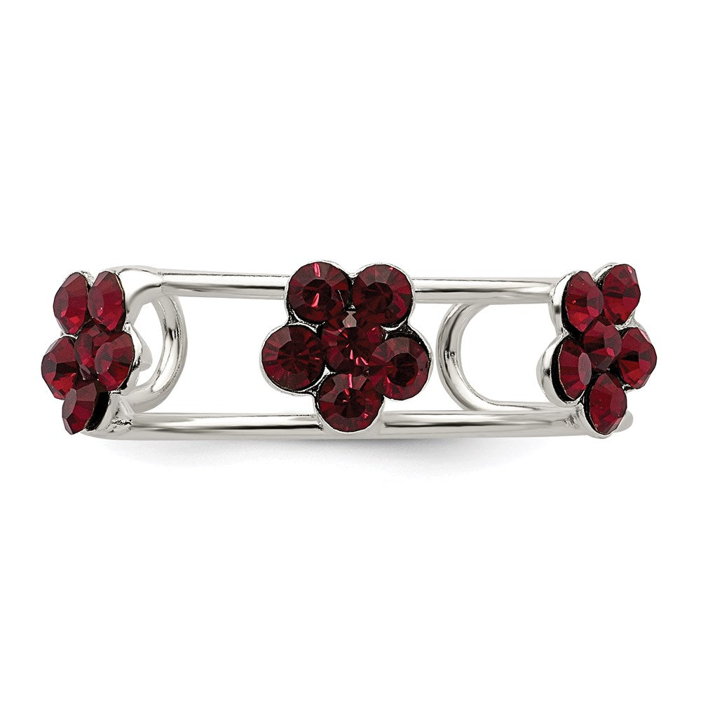 Sterlingsilber Stelluxt Kristall Blumen Zehenring