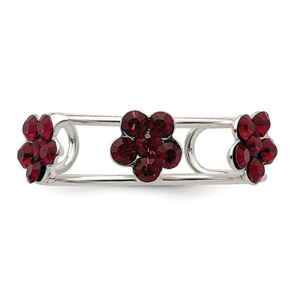 Sterlingsilber Stelluxt Kristall Blumen Zehenring