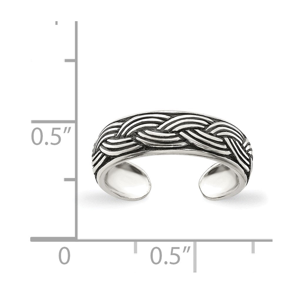 Sterlingsilber Antikisiert Zehenring