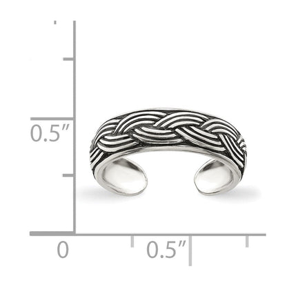 Sterlingsilber Antikisiert Zehenring