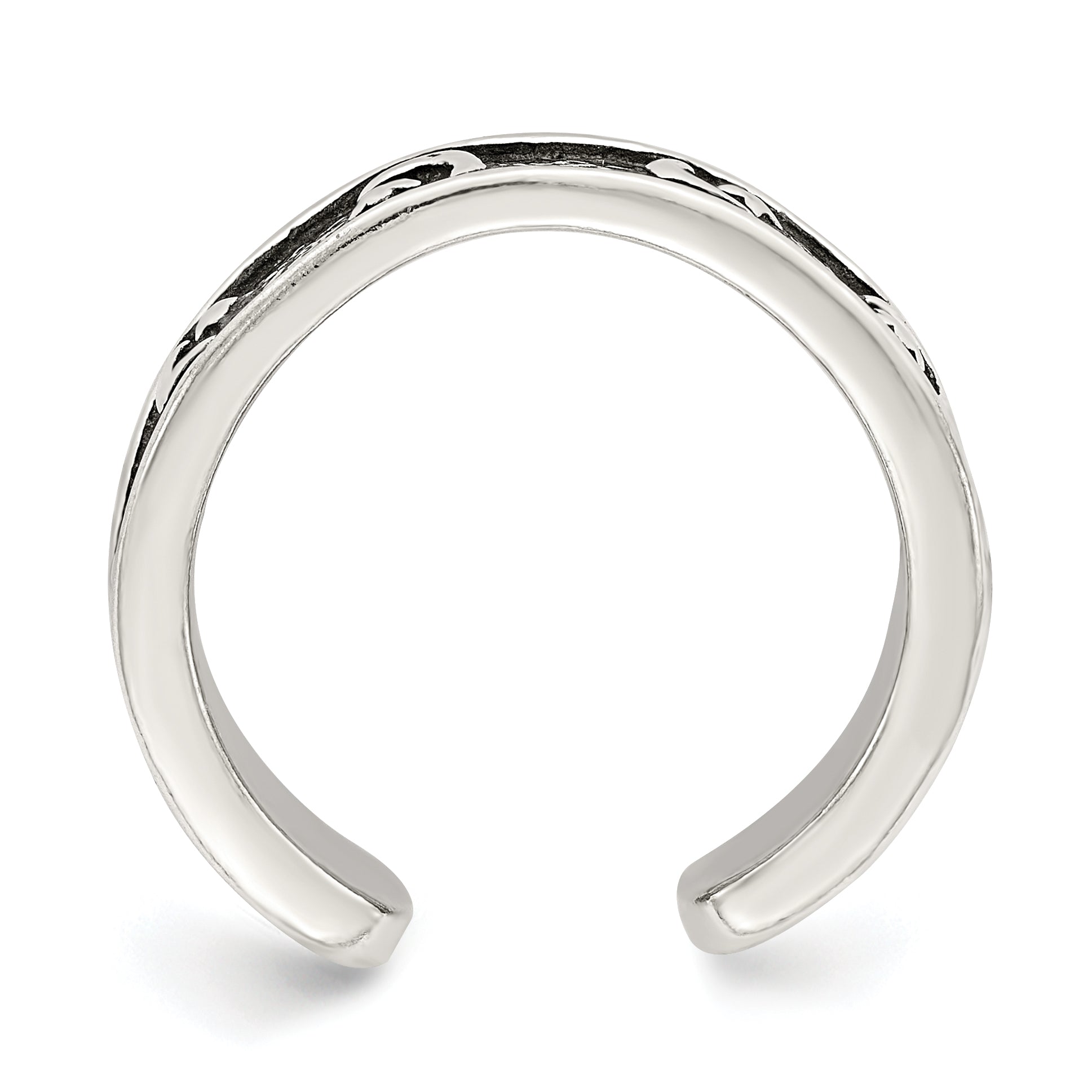 Sterlingsilber Antikisiert Mond & Stern Zehenring