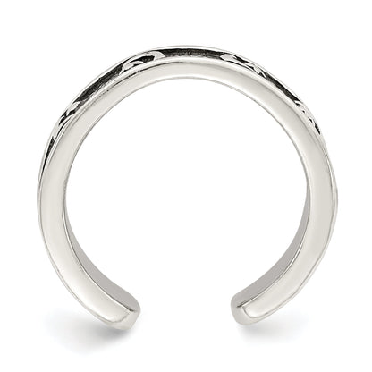 Sterlingsilber Antikisiert Mond & Stern Zehenring